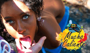 Stunning Blue-Eyed Ebony Jasminy Villar Heats Up a Steamy Outdoor Scene